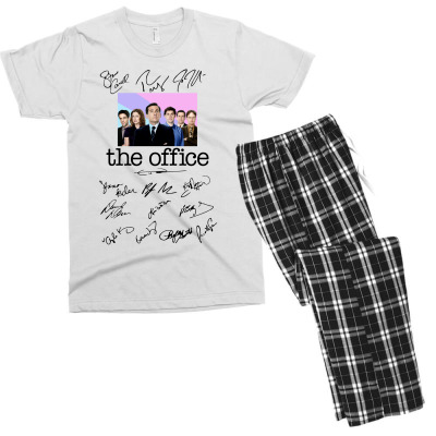 The Office Signed Script Men's T-shirt Pajama Set Designed By Sengul