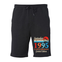 September 1995 Happy 27 Years Of Being Awesome Ltd Edition T Shirt Fleece Short | Artistshot