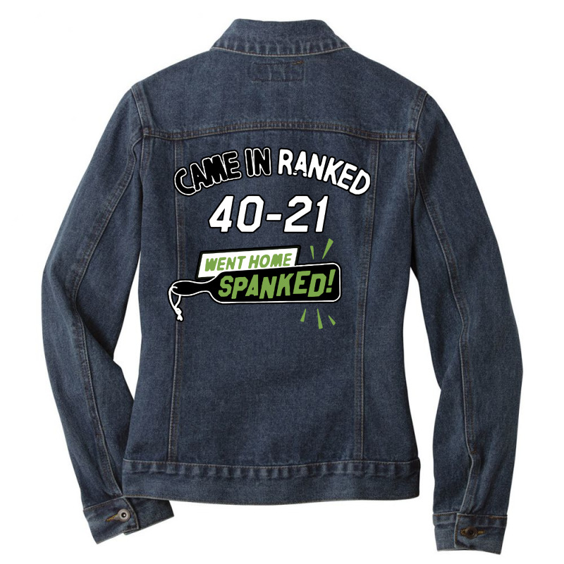 Arkansas Score Ladies Denim Jacket by Beach Boy | Artistshot