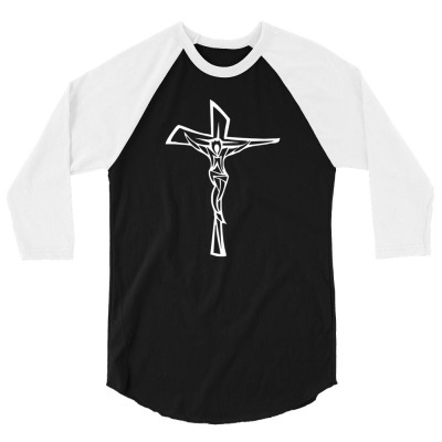 Jesus Christ Catholic 3/4 Sleeve Shirt Designed By Luckytees