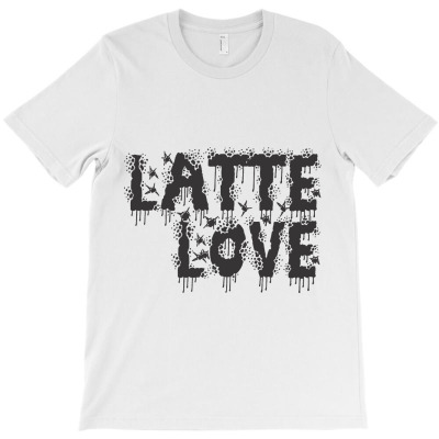 Latte Love Black T-shirt Designed By Bradamatenforest