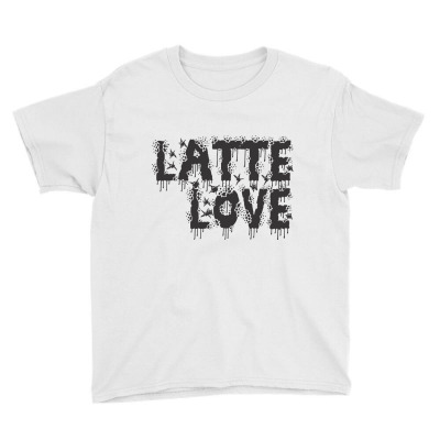 Latte Love Black Youth Tee Designed By Bradamatenforest