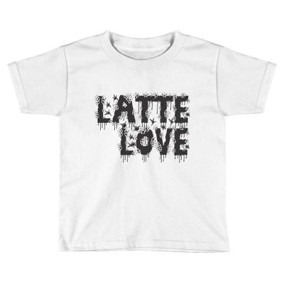 Latte Love Black Toddler T-shirt Designed By Bradamatenforest