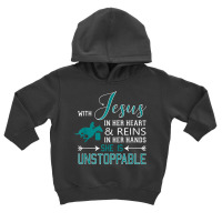 With Jesus In Her Heart And Reins In Her Hands She Is T Shirt Toddler Hoodie | Artistshot