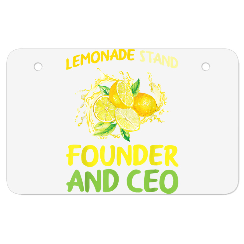 Lemonade Stand Founder And Ceo Lemon Juice Boss T Shirt Atv License Plate | Artistshot