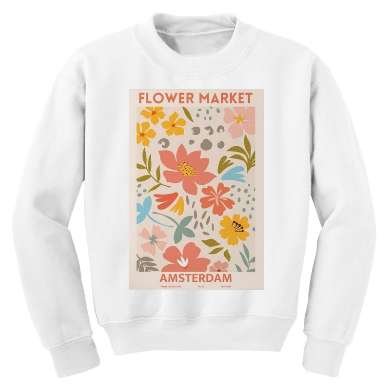 Flower Market Amsterdam Youth Sweatshirt by David J | Artistshot