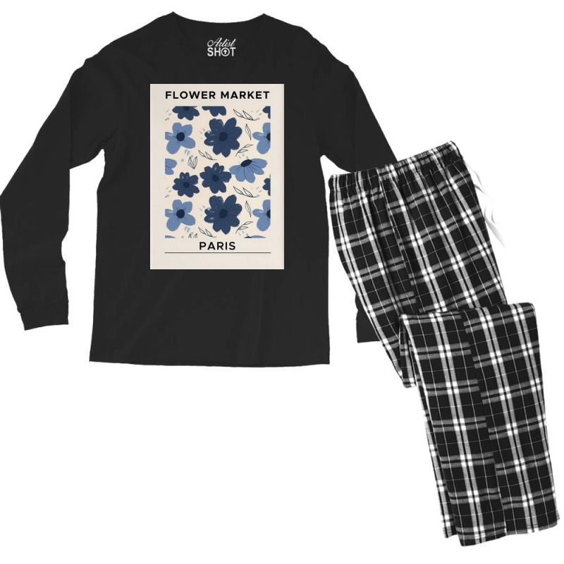 Flower Market Paris Men's Long Sleeve Pajama Set by David J | Artistshot