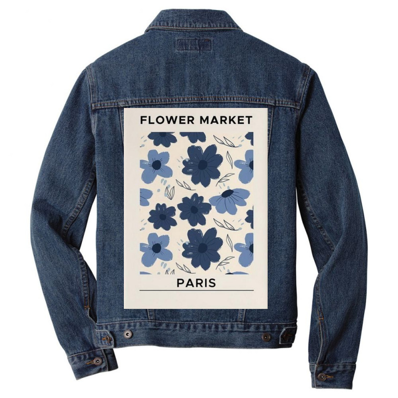 Flower Market Paris Men Denim Jacket by David J | Artistshot