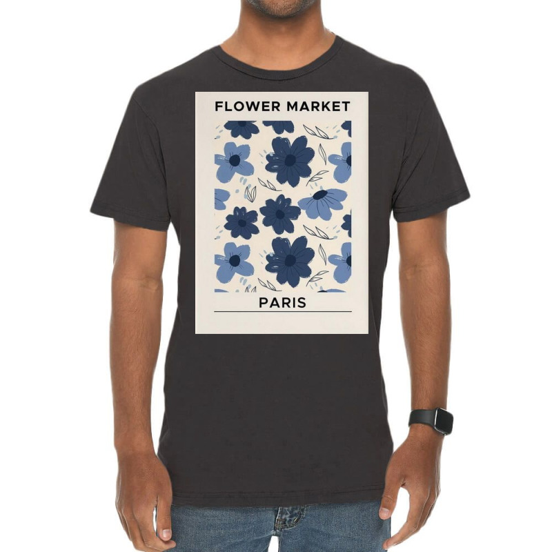 Flower Market Paris Vintage T-Shirt by David J | Artistshot