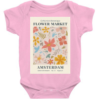 Flower Market Amsterdam Baby Bodysuit | Artistshot