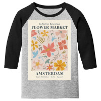 Flower Market Amsterdam Youth 3/4 Sleeve | Artistshot