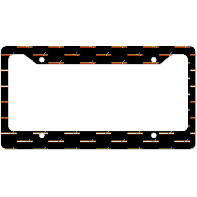 Retro Stripes License Plate Frame Designed By Wildern
