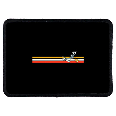 Retro Stripes Rectangle Patch Designed By Wildern