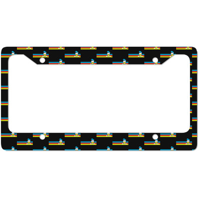 Retro Stripe License Plate Frame Designed By Wildern