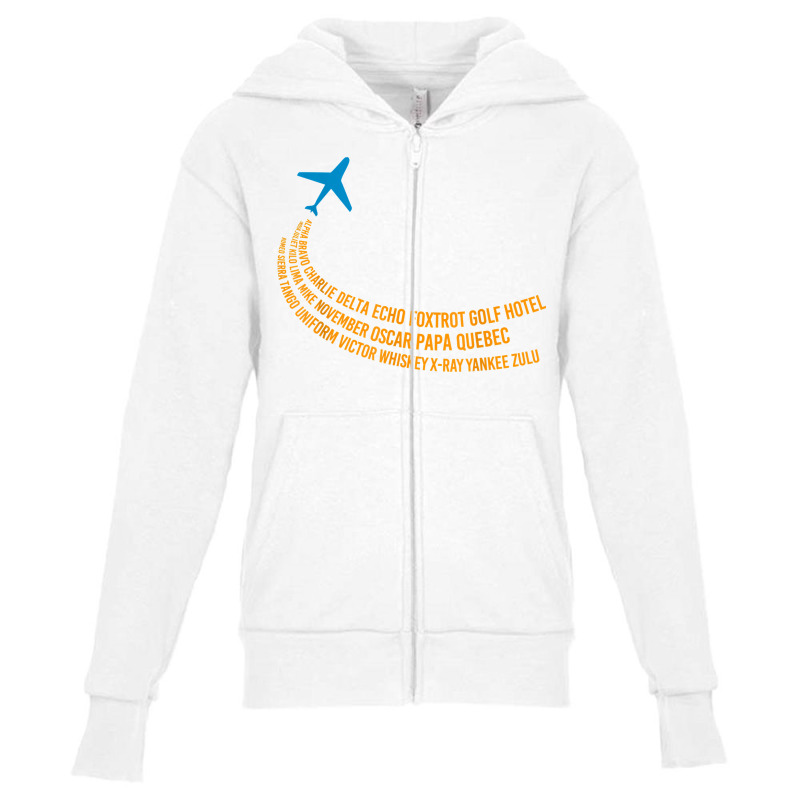 Phonetic Alphabet  Pilot Airplane T Shirt Youth Zipper Hoodie | Artistshot