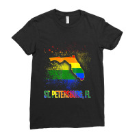 St Petersburg Florida Lgbt Pride Ladies Fitted T-shirt | Artistshot