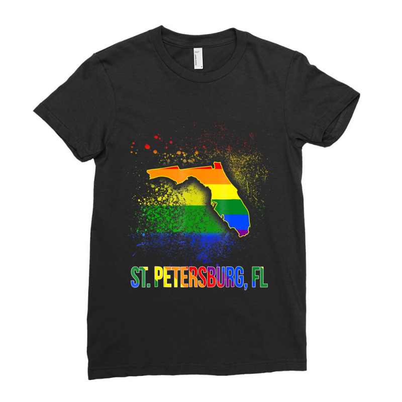 St Petersburg Florida Lgbt Pride Ladies Fitted T-Shirt by GarrickElzea | Artistshot