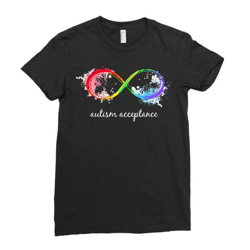 Red Instead Autism Shirt Autism Acceptance T Shirt Ladies Fitted T-Shirt by tognifx | Artistshot