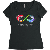 Red Instead Autism Shirt Autism Acceptance T Shirt Women's Triblend Scoop T-shirt | Artistshot