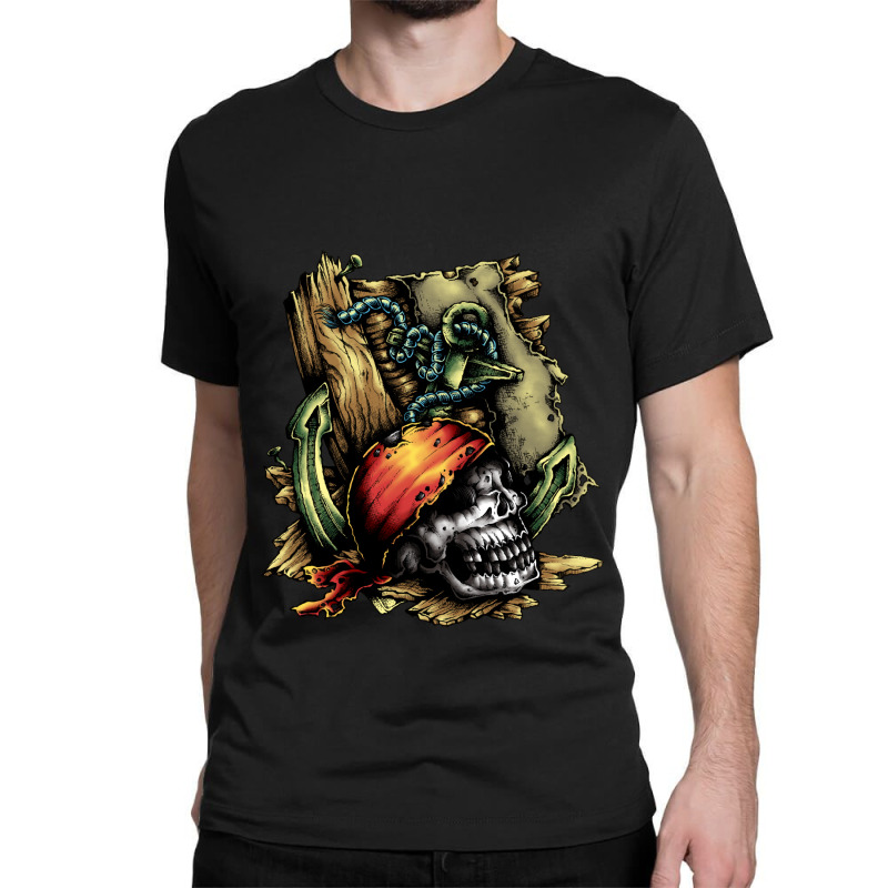 Dead Pirate Pirates Skull Classic T-shirt by fluencyroom | Artistshot