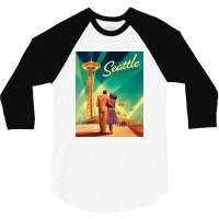 Seattle Sweet City 3/4 Sleeve Shirt | Artistshot