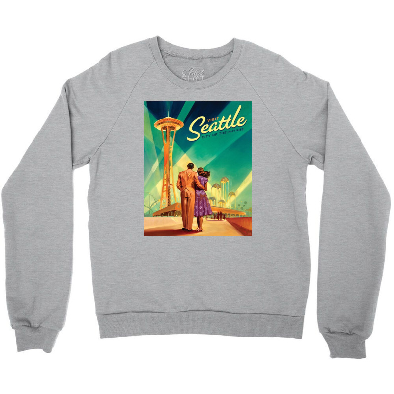 Seattle Sweet City Crewneck Sweatshirt by Mariartin | Artistshot