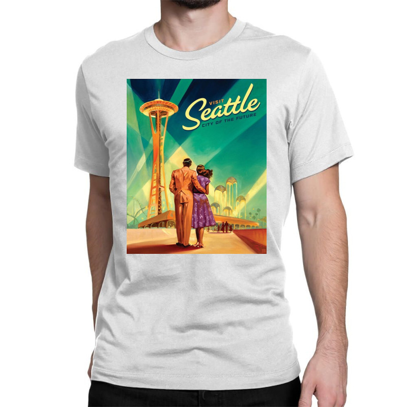 Seattle Sweet City Classic T-shirt by Mariartin | Artistshot