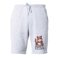 Coffee To Survive Nine Lives Fleece Short | Artistshot