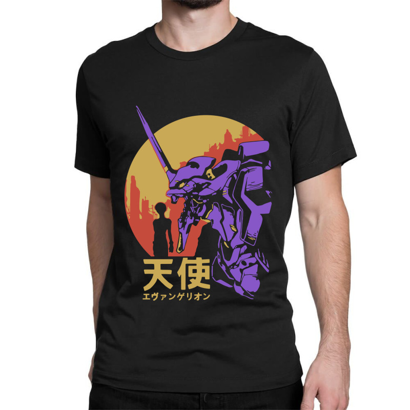 Custom Neon Genesis Evangelion Retro Vintage Classic T-shirt By Cm