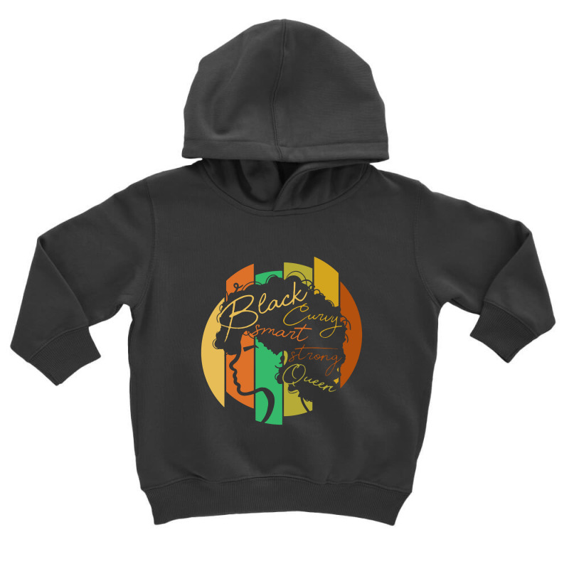 Strong Black Woman Afro Word Art Natural Hair Toddler Hoodie by lapilune | Artistshot