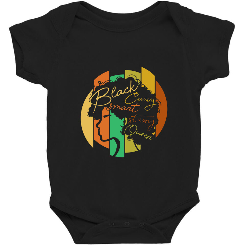 Strong Black Woman Afro Word Art Natural Hair Baby Bodysuit by lapilune | Artistshot