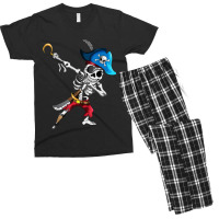 Dabbing Pirates Skeleton Eye Flap Pirate Ship Halloween Men's T-shirt Pajama Set | Artistshot