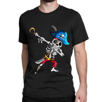 Dabbing Pirates Skeleton Eye Flap Pirate Ship Halloween Classic T-shirt | Artistshot