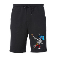 Dabbing Pirates Skeleton Eye Flap Pirate Ship Halloween Fleece Short | Artistshot