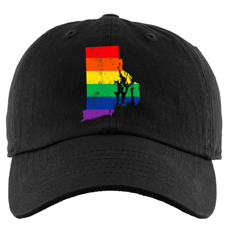 Rhode Island Rainbow Flag Map Gay Pride Lesbian Lgbt Kids Cap by GrahamWalsh | Artistshot