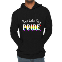 Salt Lake City Pride Lgbt Loud And Proud Lightweight Hoodie | Artistshot