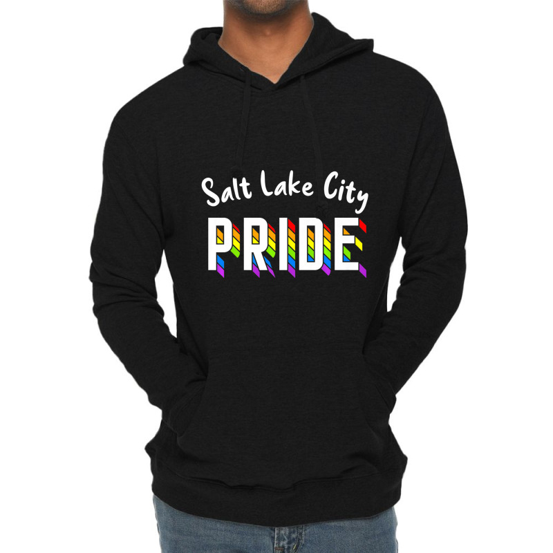 Salt Lake City Pride Lgbt Loud And Proud Lightweight Hoodie | Artistshot