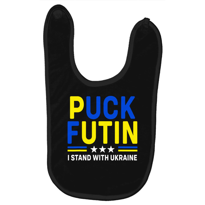 Puck Futin I Stand With Flag Support Baby Bibs | Artistshot