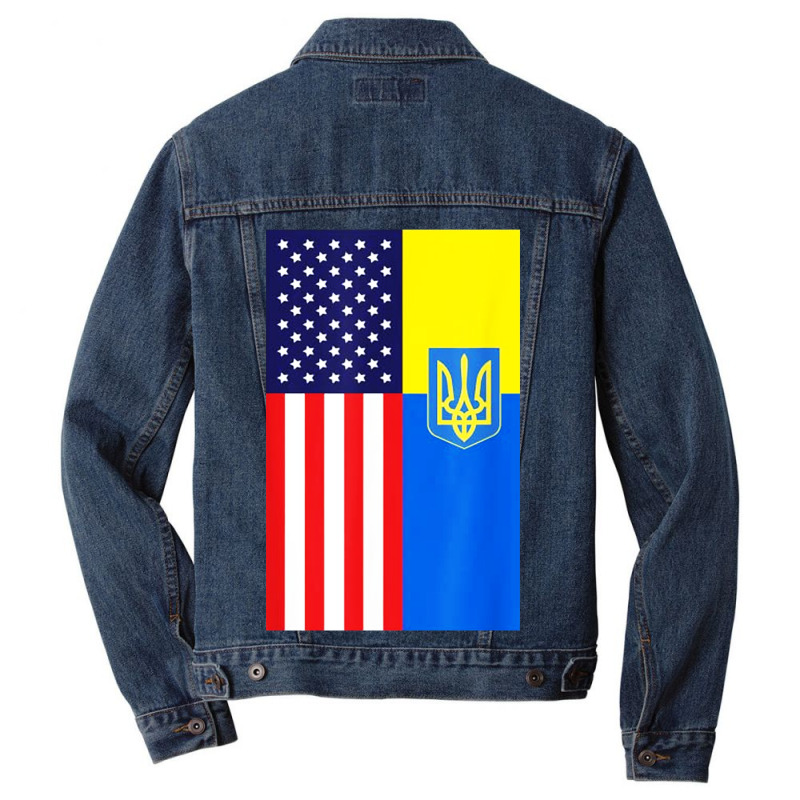 Half American Flag Support Men Denim Jacket | Artistshot