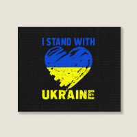 I Stand With  Heart Landscape Canvas Print | Artistshot