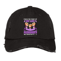 Alzheimers Awareness In The Fight T  Shirt Alzheimer's Awareness In Th Vintage Cap | Artistshot