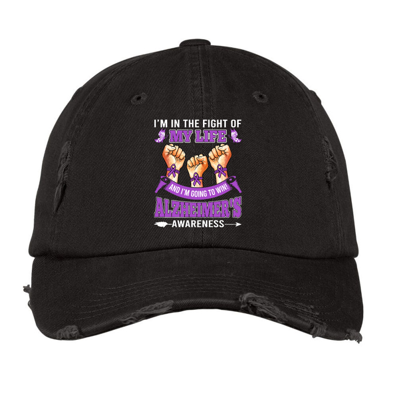 Alzheimers Awareness In The Fight T  Shirt Alzheimer's Awareness In Th Vintage Cap by biscuitsregularly | Artistshot