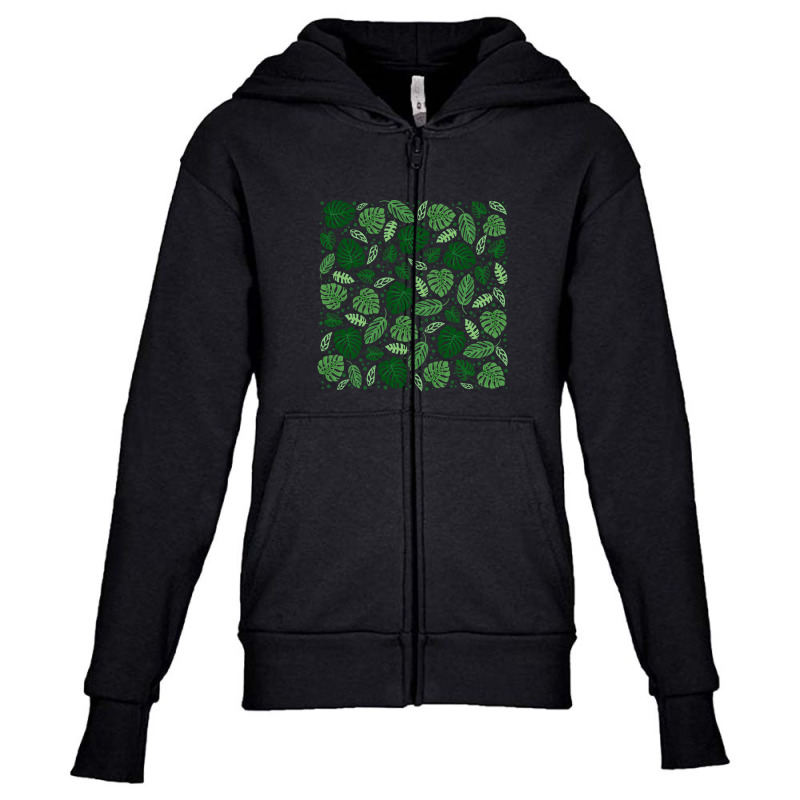 Monstera Youth Zipper Hoodie by Neutrone | Artistshot