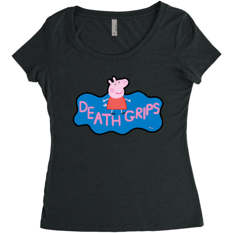 Pig Happy Singing Women's Triblend Scoop T-shirt | Artistshot