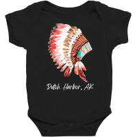 Native Indian Tribal Headdress Art T  Shirt Dutch Harbor Alaska Waterc Baby Bodysuit | Artistshot