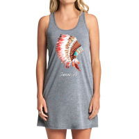 Native Indian Tribal Headdress Art T  Shirt Juneau Alaska Watercolor N Tank Dress | Artistshot