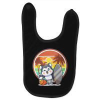 Retro Husky Surfer Baby Bibs | Artistshot