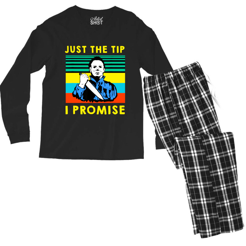 Just The Tip I Promise Halloween Men's Long Sleeve Pajama Set | Artistshot