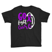 Alzheimers Awareness T  Shirt Football Tackle Go Fight Cure Alzheimers Youth Tee | Artistshot