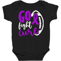 Alzheimers Awareness T  Shirt Football Tackle Go Fight Cure Alzheimers Baby Bodysuit | Artistshot